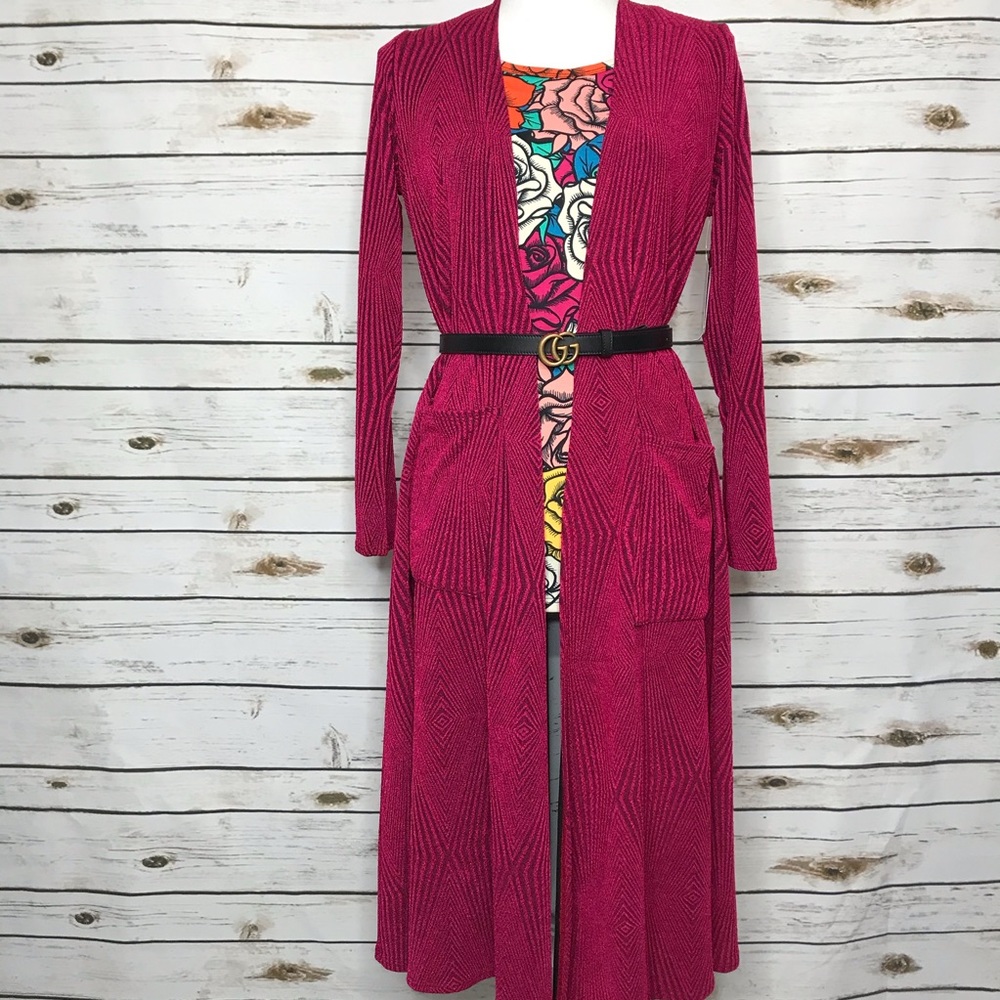 💋Lularoe Sarah Duster Cardigan Raspberry Size S NWT